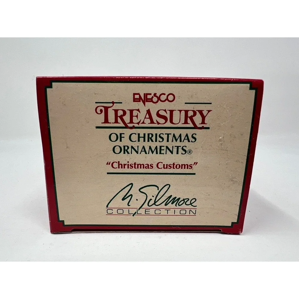 Enesco Christmas Customs Ornament Red Excellent Limited Edition 1994 M. Gilmore